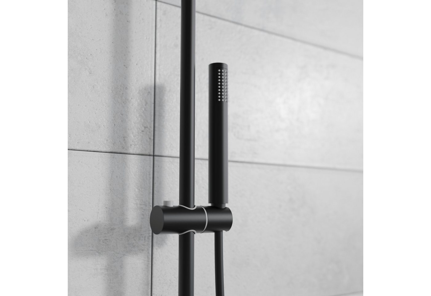 welltime Brausegarnitur Porto, Höhe 101 cm, 1 Strahlart(en), Duschsystem inkl. Thermostat mit Sicherheitssperre bei 38 °C, extra langer Schlauch Bild 2