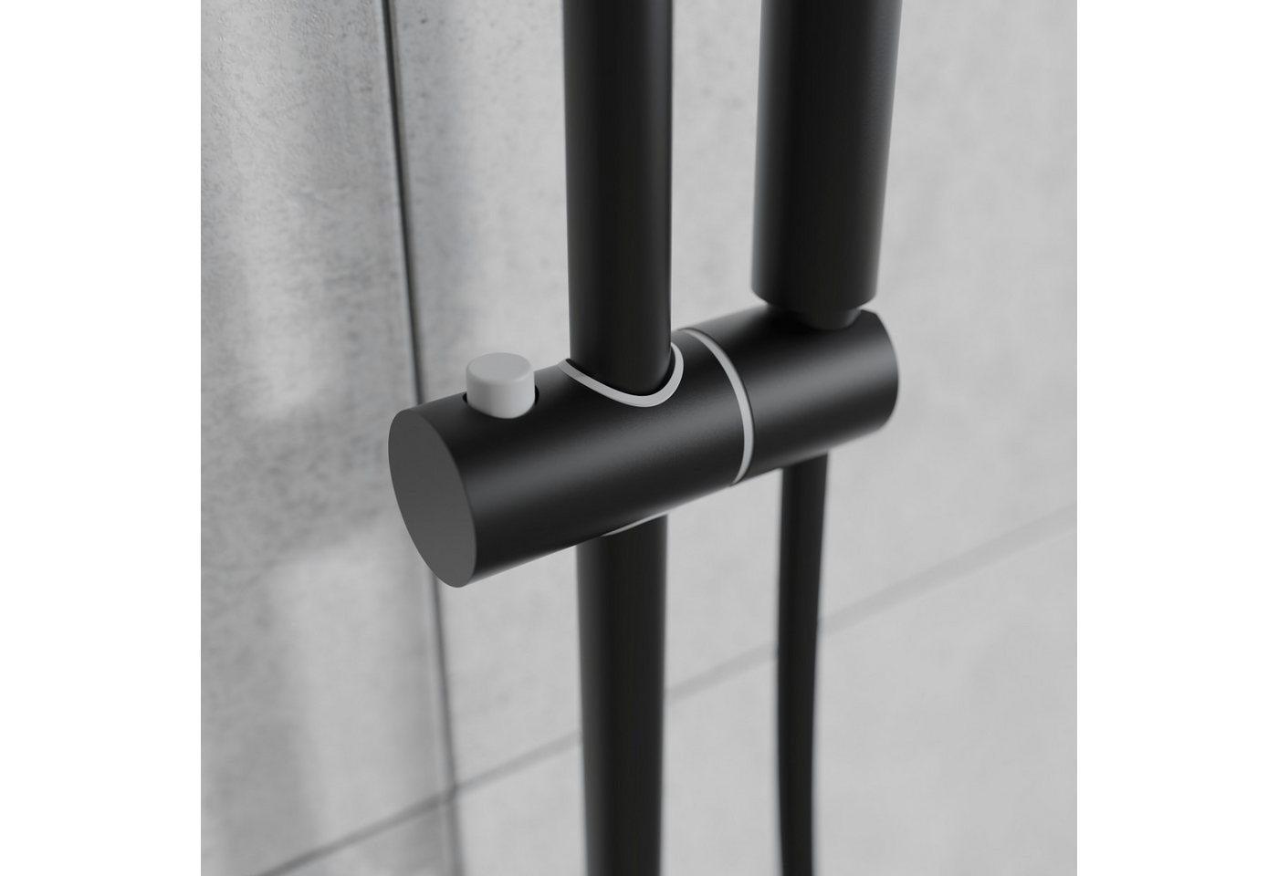welltime Brausegarnitur Porto, Höhe 101 cm, 1 Strahlart(en), Duschsystem inkl. Thermostat mit Sicherheitssperre bei 38 °C, extra langer Schlauch Bild 5