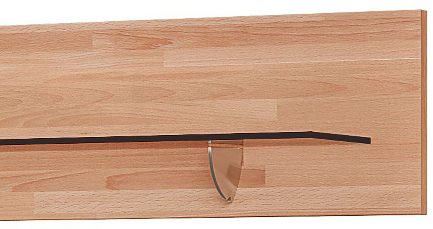 OTTO home Wandregal VETRO Wandregal 150cm, Glasboden, ideal für Deko, Bücherregal, Naturholz Dekor, Glasanlageboden, Deko-Wandregal, B/H/T: 150/20/15cm Bild 4