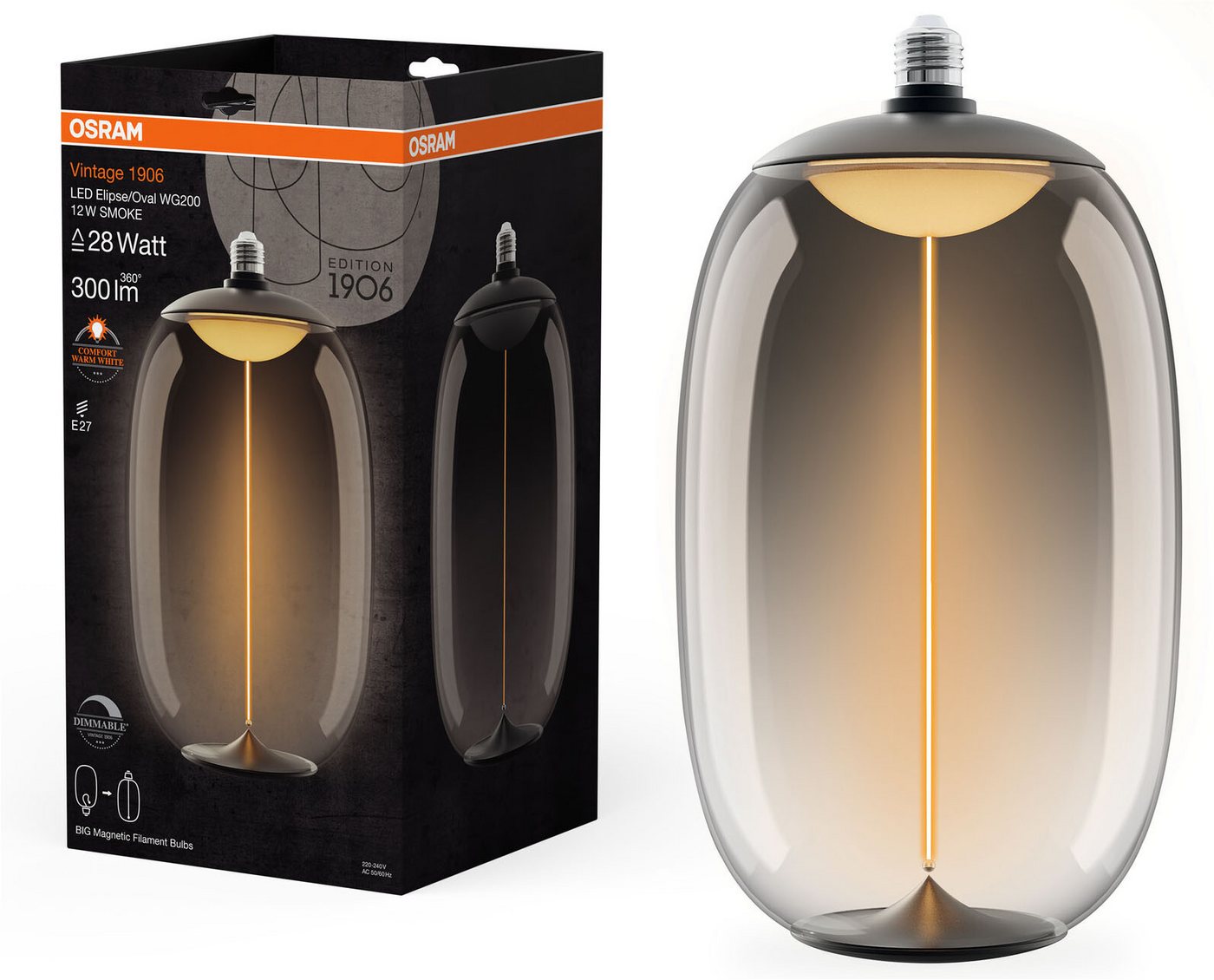 Osram LED-Filament Vintage 1906 Big Elipse Oval, E27, 1 St., Warmweiß Bild 3
