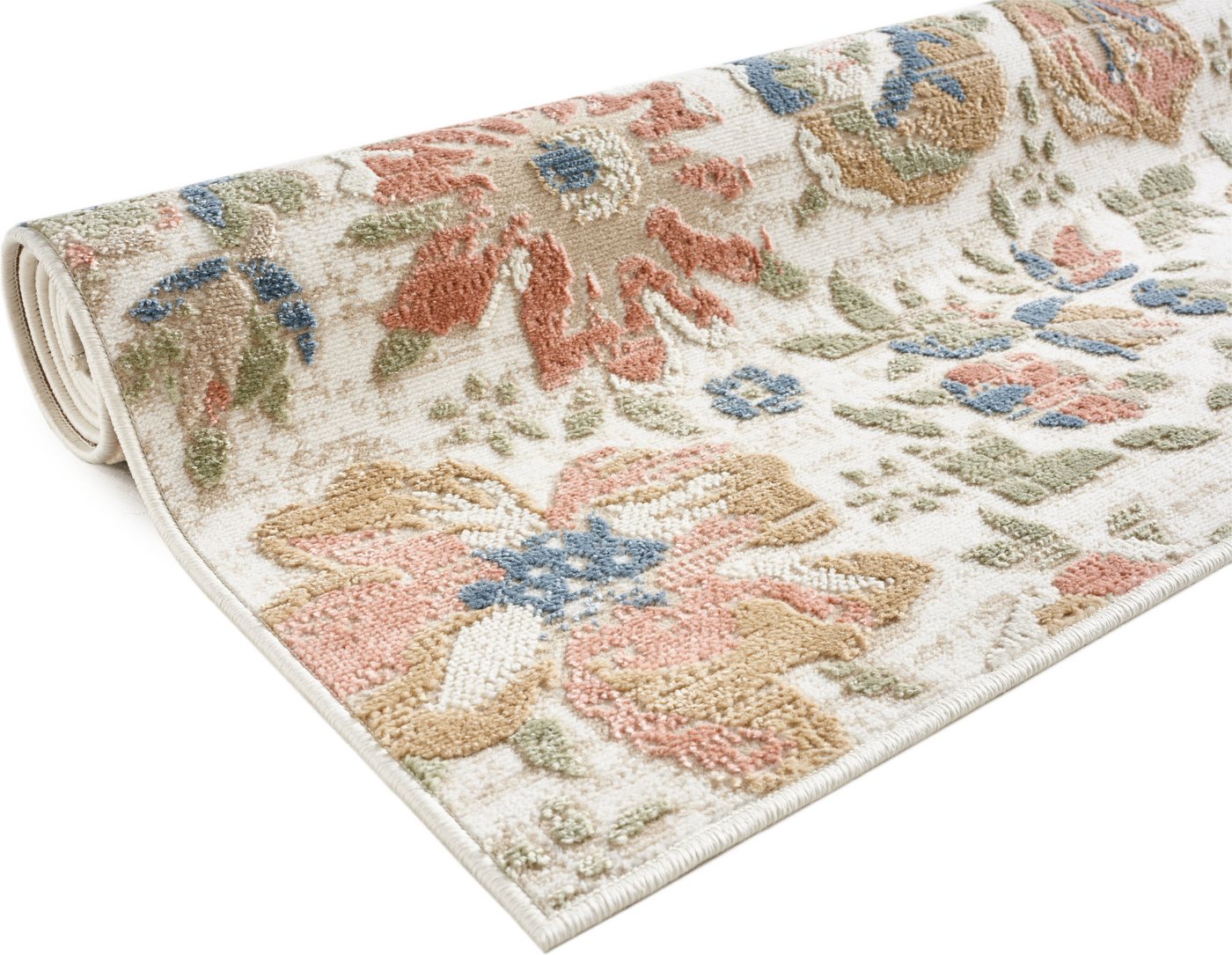 OTTO home Teppich Ellodie, Hoch-Tief-Struktur, rechteckig, Höhe: 7 mm, Blumen, Floral, bunt, Wohnzimmer, Schlafzimmer, Esszimmer Bild 2