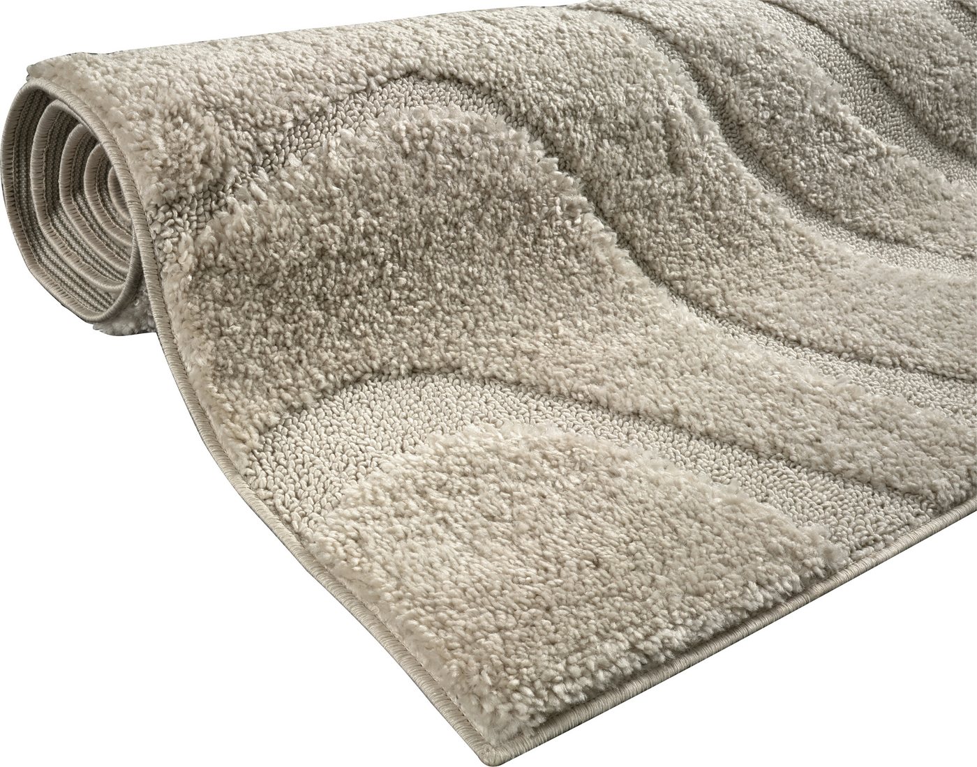 OTTO home Teppich Flowa, Wellenmuster, Hoch-Tief, rechteckig, Höhe: 20 mm, Modernes Design, 3D Optik, Designteppich, Wohnzimmer Bild 2