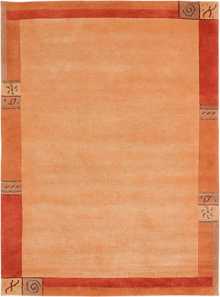 LUXOR living Wollteppich India, rechteckig, Höhe: 20 mm, reine Wolle, mit Bordüre, auch als Läufer, Wohnzimmer Bild 2
