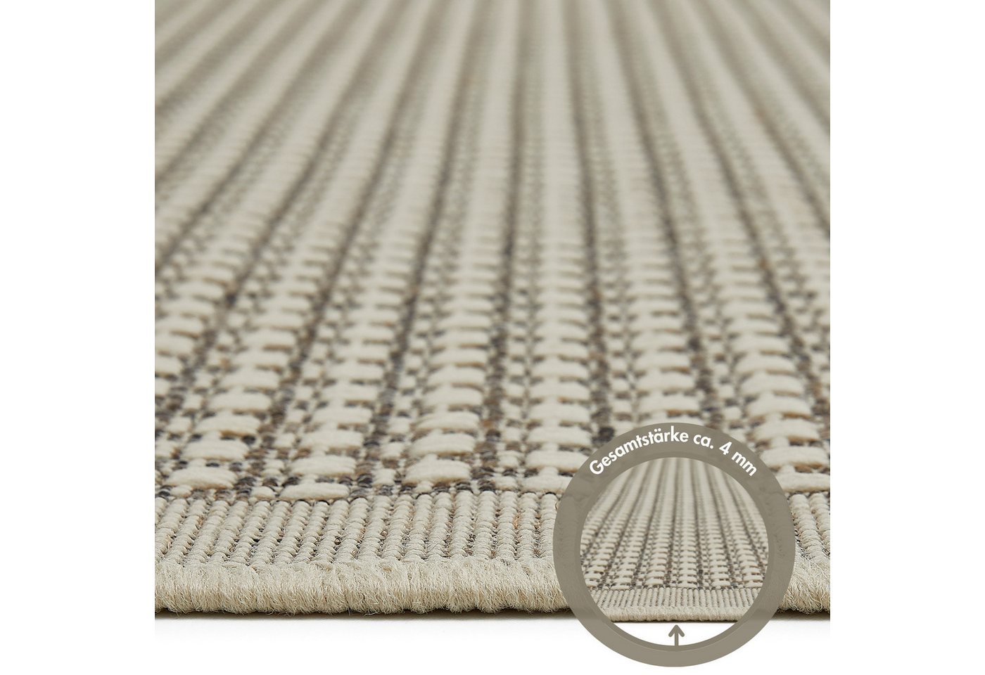 Andiamo Teppich Savannah, rechteckig, Höhe: 4 mm, Flachgewebe, In- und Outdoor geeignet, Wohnzimmer Bild 3