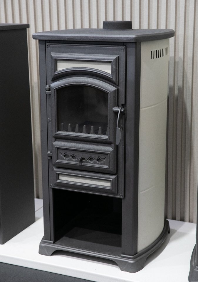 TRGO Kaminofen Forte mit Herdplatte, creme, 5,40 kW