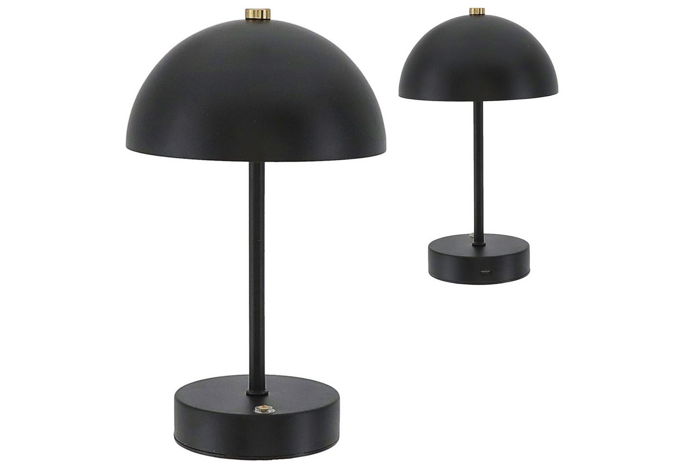 CEPEWA LED Tischleuchte LED Leuchte 'Oslo' schwarz USB 16 LEDs Eisen Ø15x25,5cm 3 Weißtöne Bild 4