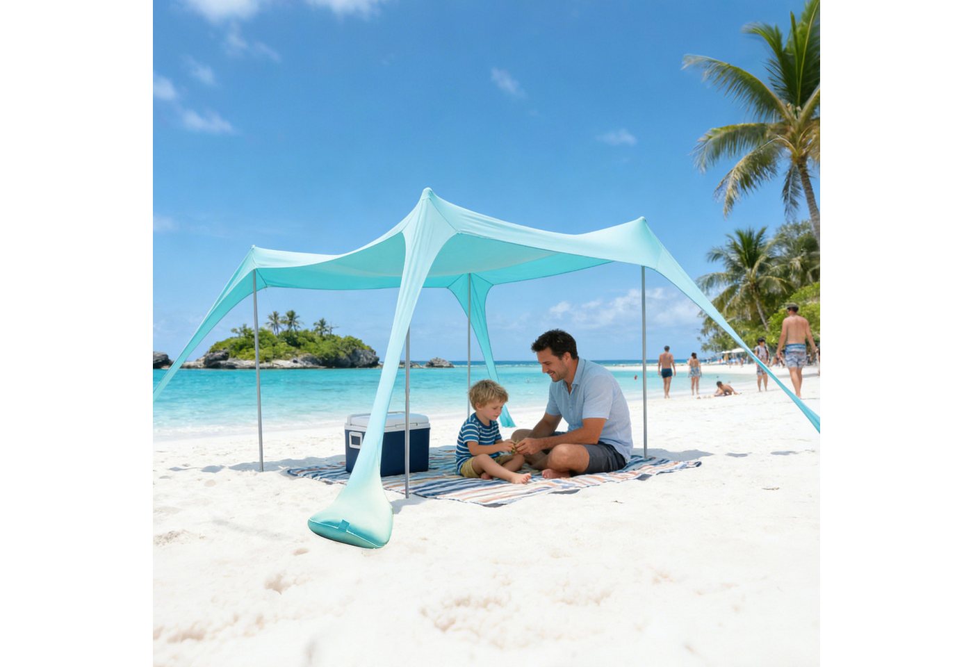 Youyijia Sonnenschirm Sonnenschutz Strandzelt mit Strand Sonnensegel