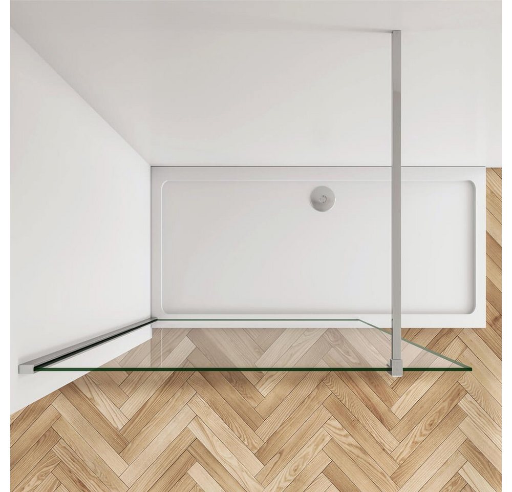 duschspa Duschwand Duschtrennwand Duschwand Glaswand Walk in Dusche 200cm Nano Glas, Einscheibensicherheitsglas, Sicherheitsglas, (Set), Nano Glas