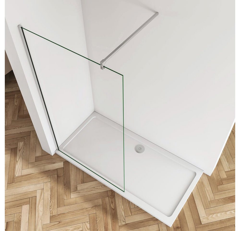duschspa Duschwand Duschtrennwand Duschwand Glaswand Walk in Dusche 200cm Nano Glas, Einscheibensicherheitsglas, Sicherheitsglas, (Set), Nano Glas Bild 2