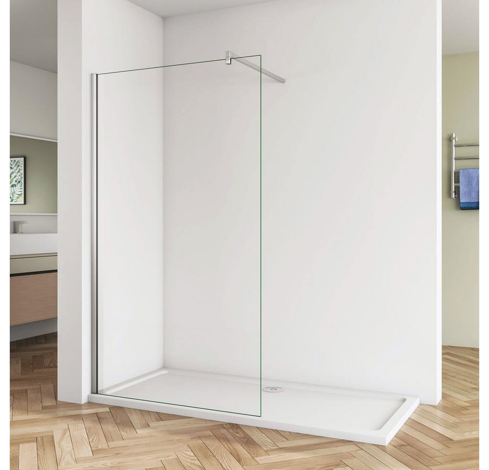 duschspa Duschwand Duschtrennwand Duschwand Glaswand Walk in Dusche 200cm Nano Glas, Einscheibensicherheitsglas, Sicherheitsglas, (Set), Nano Glas Bild 4