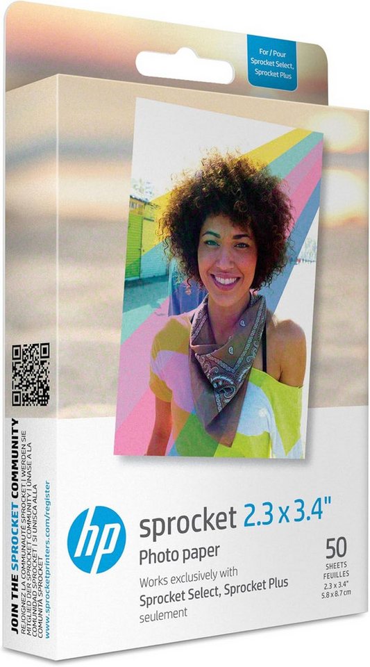 Tomik Toys Fotopapier HP Ritzel 2,3x3,4'' – HP Sprocket Select/Plus – 50 Stück, Selbstklebende Rückseite Bild 4