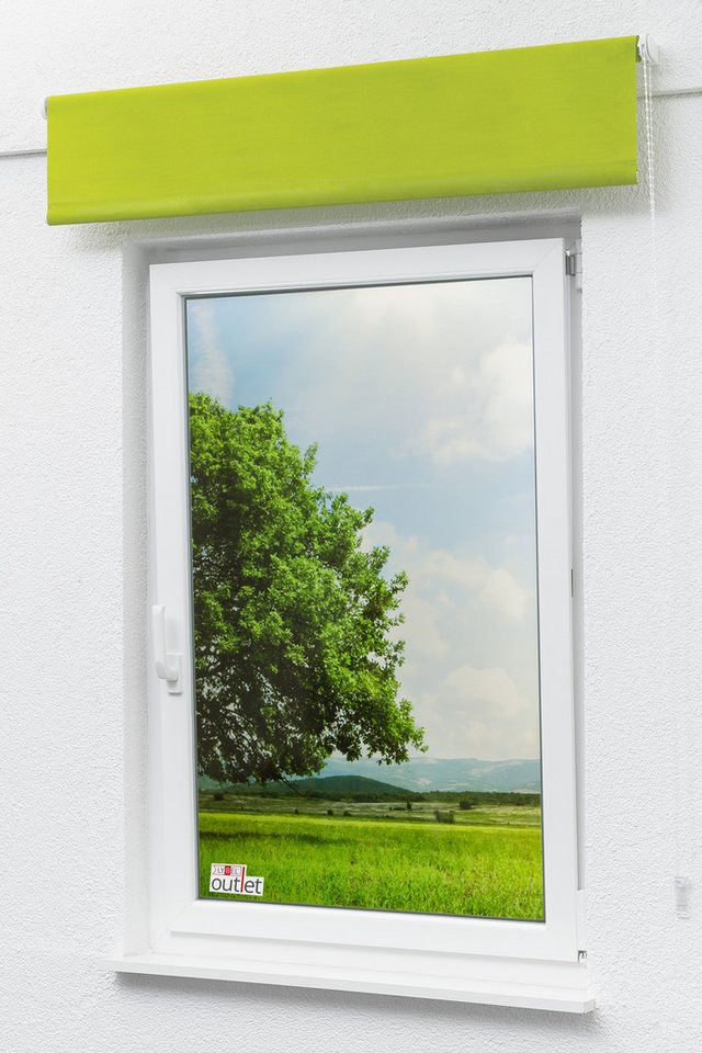 Rollo Basisrollo Tageslicht Gelbgrün, LYSEL®, blickdicht, HxB 175x82.5cm
