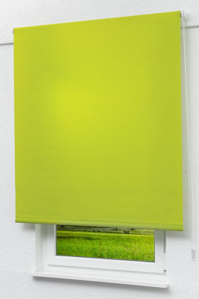 Rollo Basisrollo Tageslicht Gelbgrün, LYSEL®, blickdicht, HxB 175x82.5cm Bild 3
