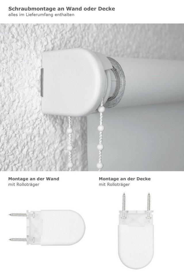 Rollo Qualitätsrollo Tageslicht, LYSEL®, blickdicht, HxB 190x43cm Bild 5