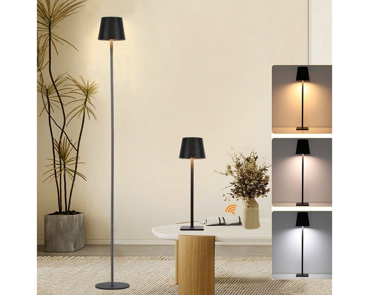 oyajia Stehlampe 3 in 1 Kabellose LED Stehlampe, 130cm Abnehmbar Leselampe 8000mAh-Akku, LED fest integriert, Kaltweiß/Naturweiß/Warmweiß, Dimmbar Eisen Tischlampe mit USB-C,für Wohnzimmer/Schlafzimmer/Büro