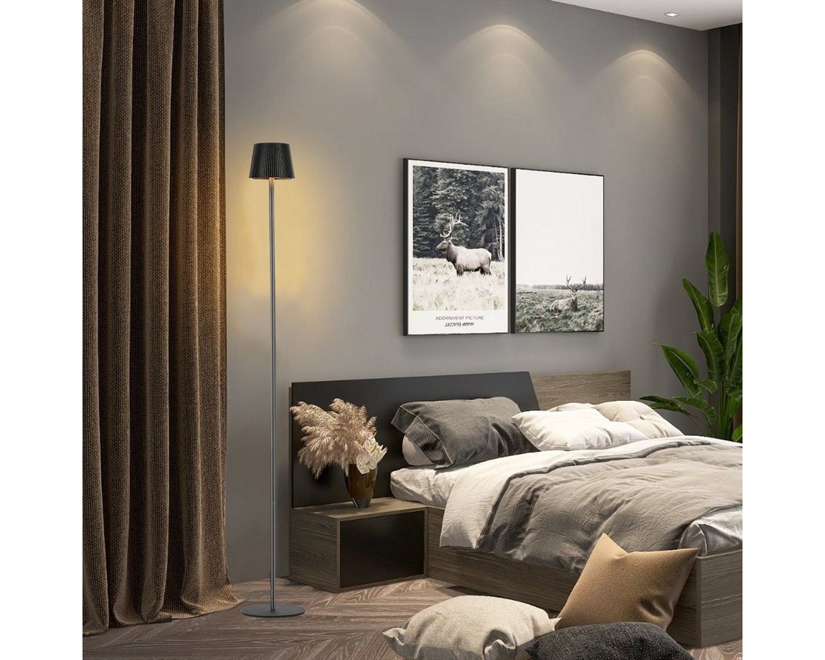 oyajia Stehlampe 3 in 1 Kabellose LED Stehlampe, 130cm Abnehmbar Leselampe 8000mAh-Akku, LED fest integriert, Kaltweiß/Naturweiß/Warmweiß, Dimmbar Eisen Tischlampe mit USB-C,für Wohnzimmer/Schlafzimmer/Büro Bild 2
