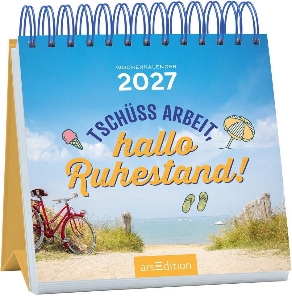 Wandkalender Mini-Wochenkalender Tschüss Arbeit, hallo Ruhestand! 2027