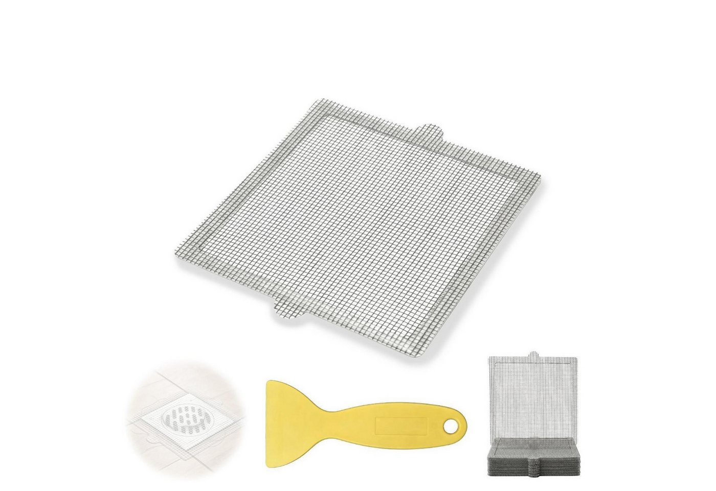 LuxusKollektion Duschablauf Duschabfluss Haarsieb 40Stk 15x15cm Fiberglas Mesh Bild 3