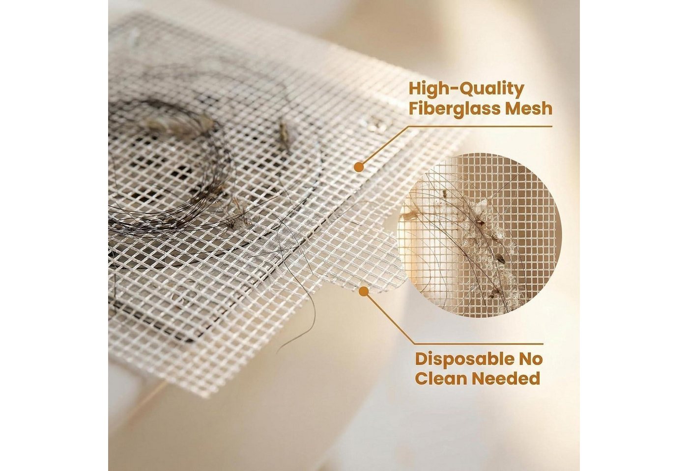 LuxusKollektion Duschablauf Duschabfluss Haarsieb 40Stk 15x15cm Fiberglas Mesh Bild 5