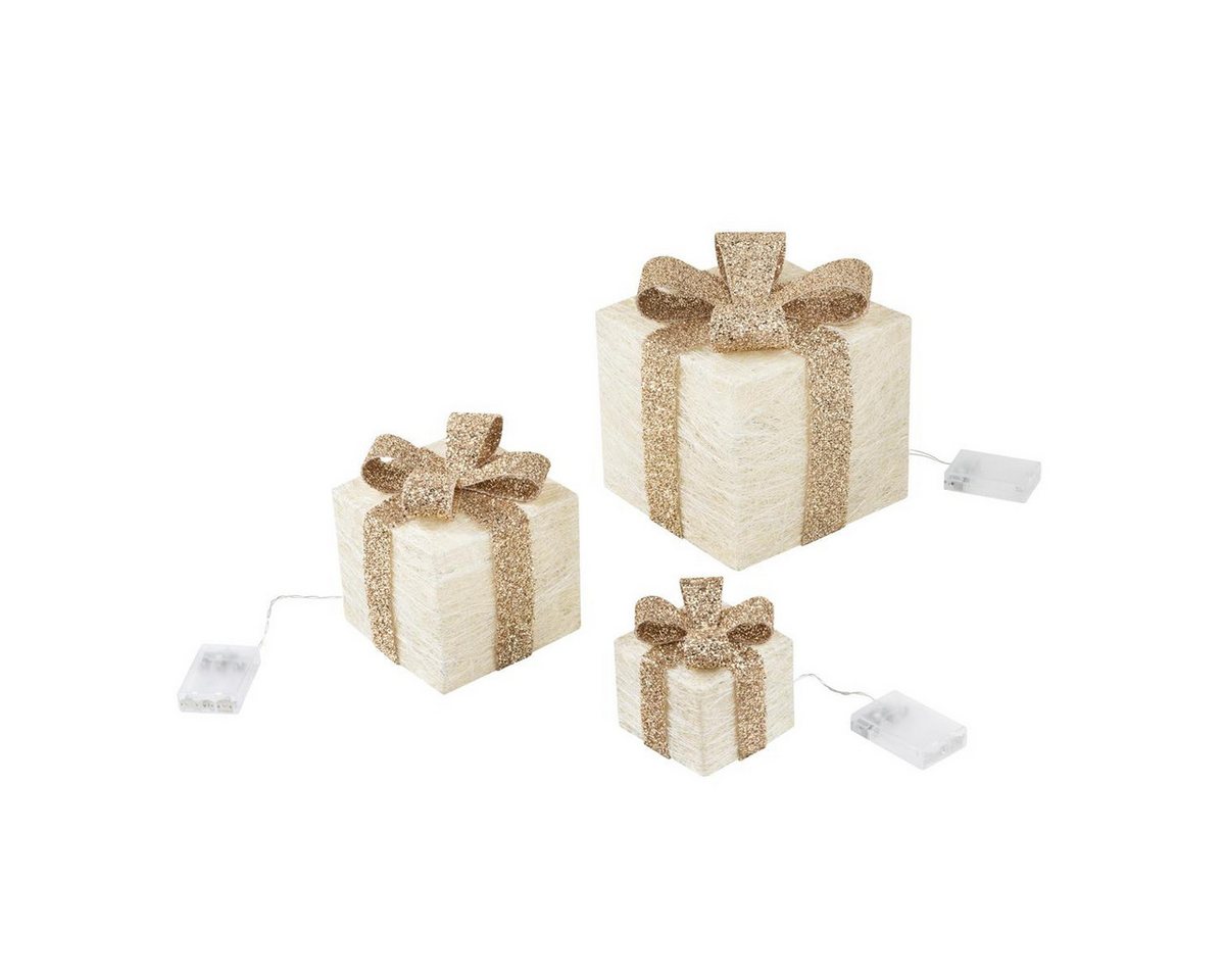 Bambelaa! LED Dekolicht Bambelaa! Led Deko Leucht Geschenk Boxen 3er Set inkl. Timer Funktion, Gelb Bild 3