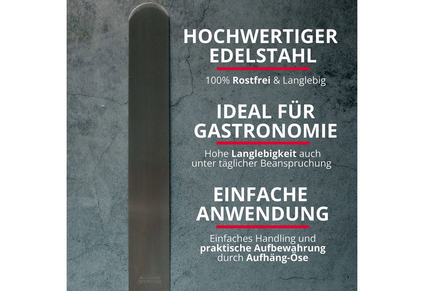 WESTMARK Winkelpalette Gewinkelt, Flexibel, Länge: 43 cm, Profi-Winkelpalette/Konditorenmesse Bild 2