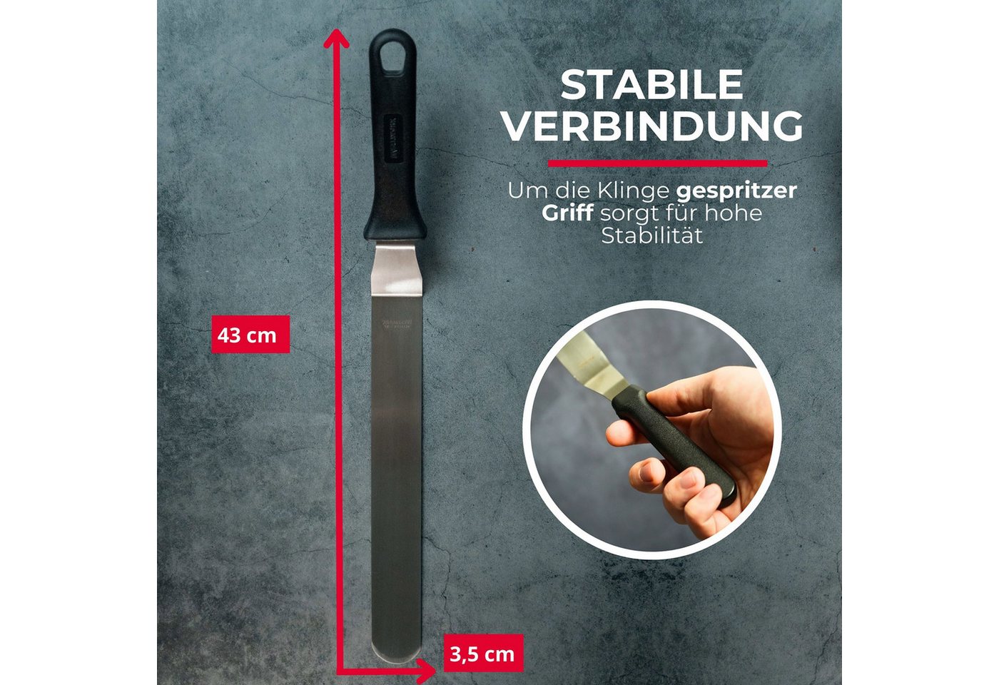 WESTMARK Winkelpalette Gewinkelt, Flexibel, Länge: 43 cm, Profi-Winkelpalette/Konditorenmesse Bild 5