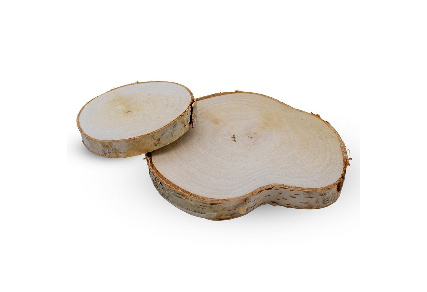 Spetebo Bastelnaturmaterial Echtholz Birken Astscheibe natur 7-12 cm - 8er Pack, (Set 1-tlg), jede Scheibe ein Unikat Bild 4