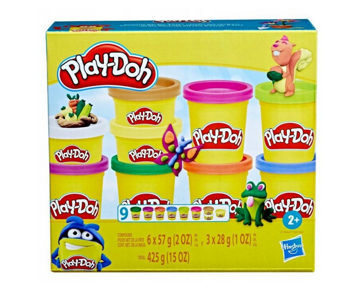 Play-Doh Knete Hasbro Play-Doh Knete Modelliermasse 6×57 g + 3×28 g, bunter, Set (9 teilig, 9-tlg., 426g), 9er Pack Bild 2