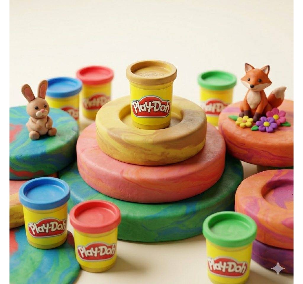 Play-Doh Knete Hasbro Play-Doh Knete Modelliermasse 6×57 g + 3×28 g, bunter, Set (9 teilig, 9-tlg., 426g), 9er Pack Bild 5