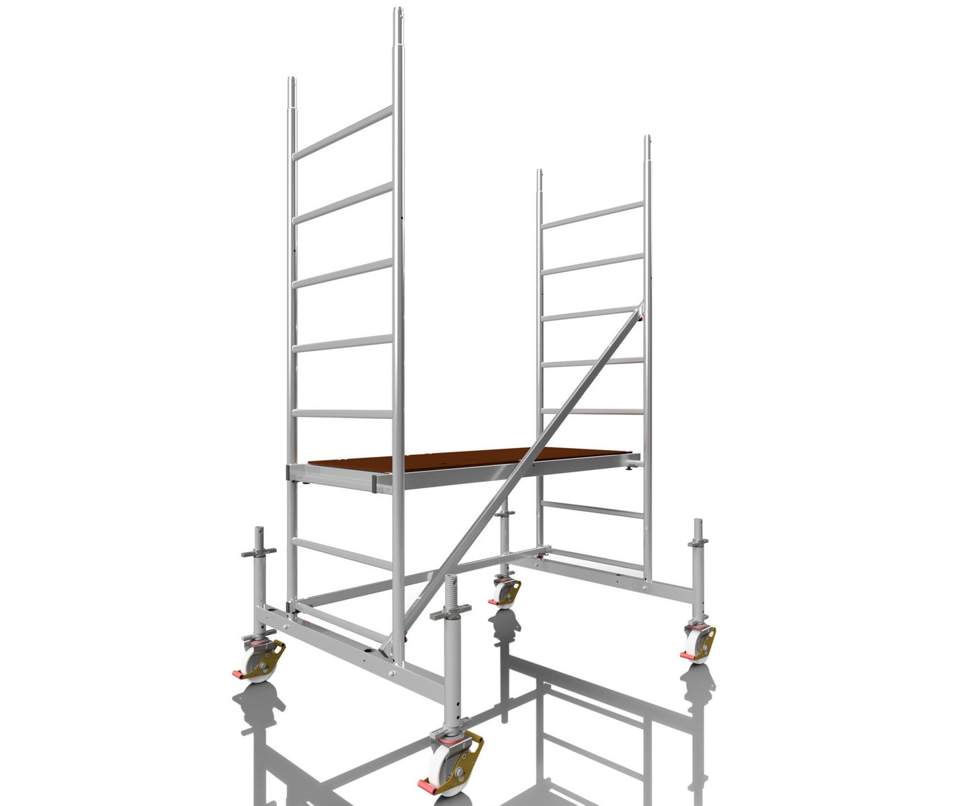 ALTEC Aluminium Fahrgerüst Rollfix 1.0 mit Ø150mm Rollen, Standardtraverse & Wandanker, maximale Arbeitshöhe 10 Meter Bild 3
