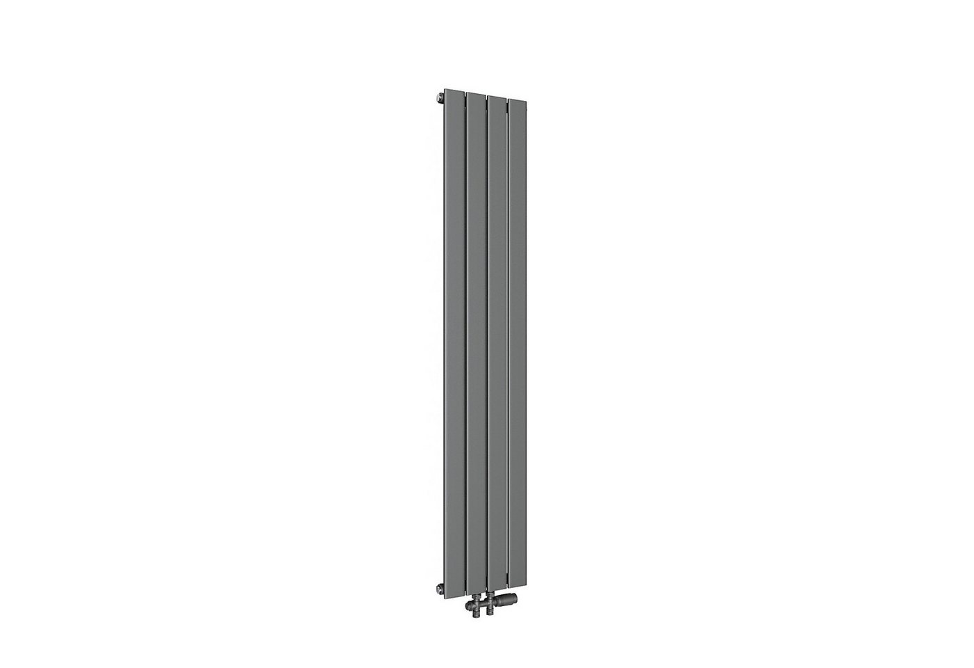 ELEGANT Heizkörper Design Flachheizkörper Anthrazit 1600/1800 x311mm mit Multiblock, Einlagig/Doppellagig, Vertikal Mittelanschluss, schmaler, höher Bild 5