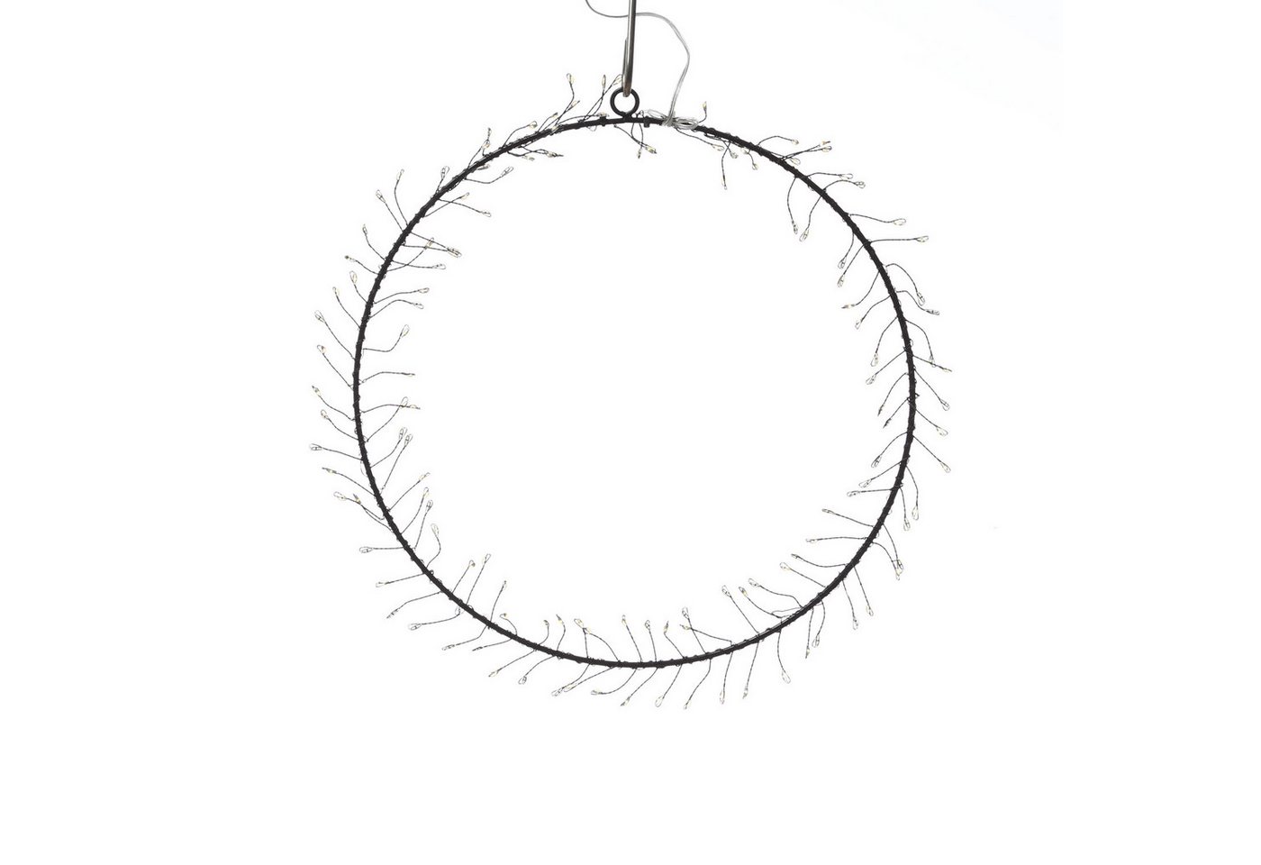 MARELIDA Dekokranz LED Kranz Türkranz Weihnachtskranz Lichtkranz 130LED D: 30cm Batterie