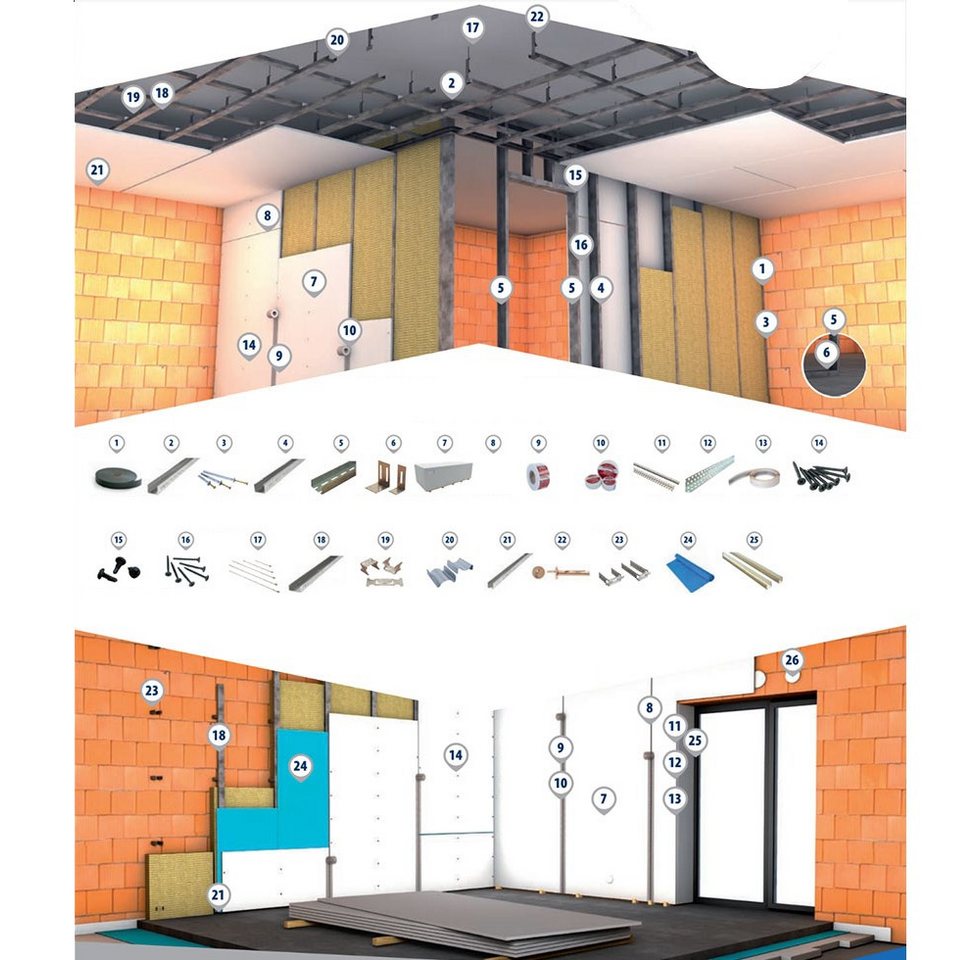 doitBau Deckenprofil 100x Kreuzverbinder für CD-Profil (100-St) Bild 5