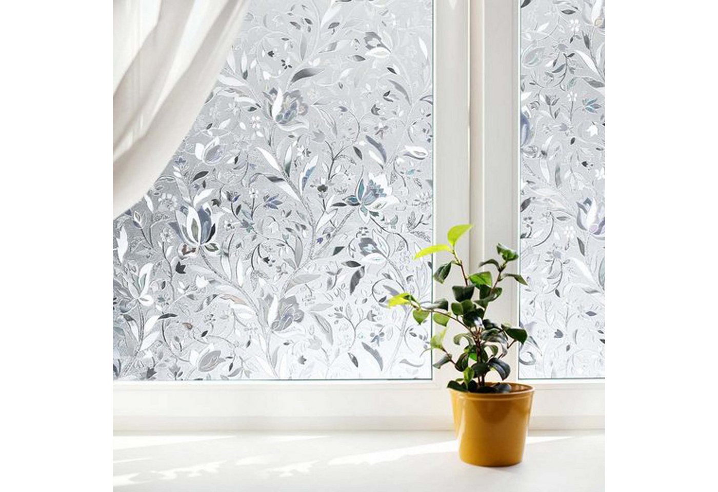 Coonoor Fensterfolie Fensterfolie Blickdicht Selbsthaftend, Sichtschutzfolie Fenster Bild 5