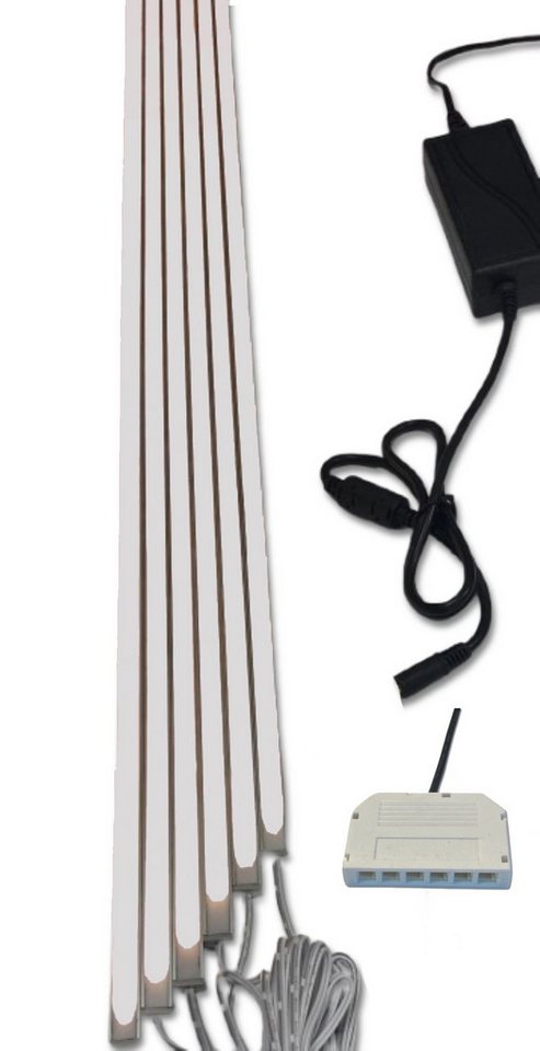 XENON LED Dekolicht 7512 LED Leuchte Kunststoff Schiene weiß 6x100cm Netzteil Neutral Weiß, Xenon / Kalt Weiß Bild 4
