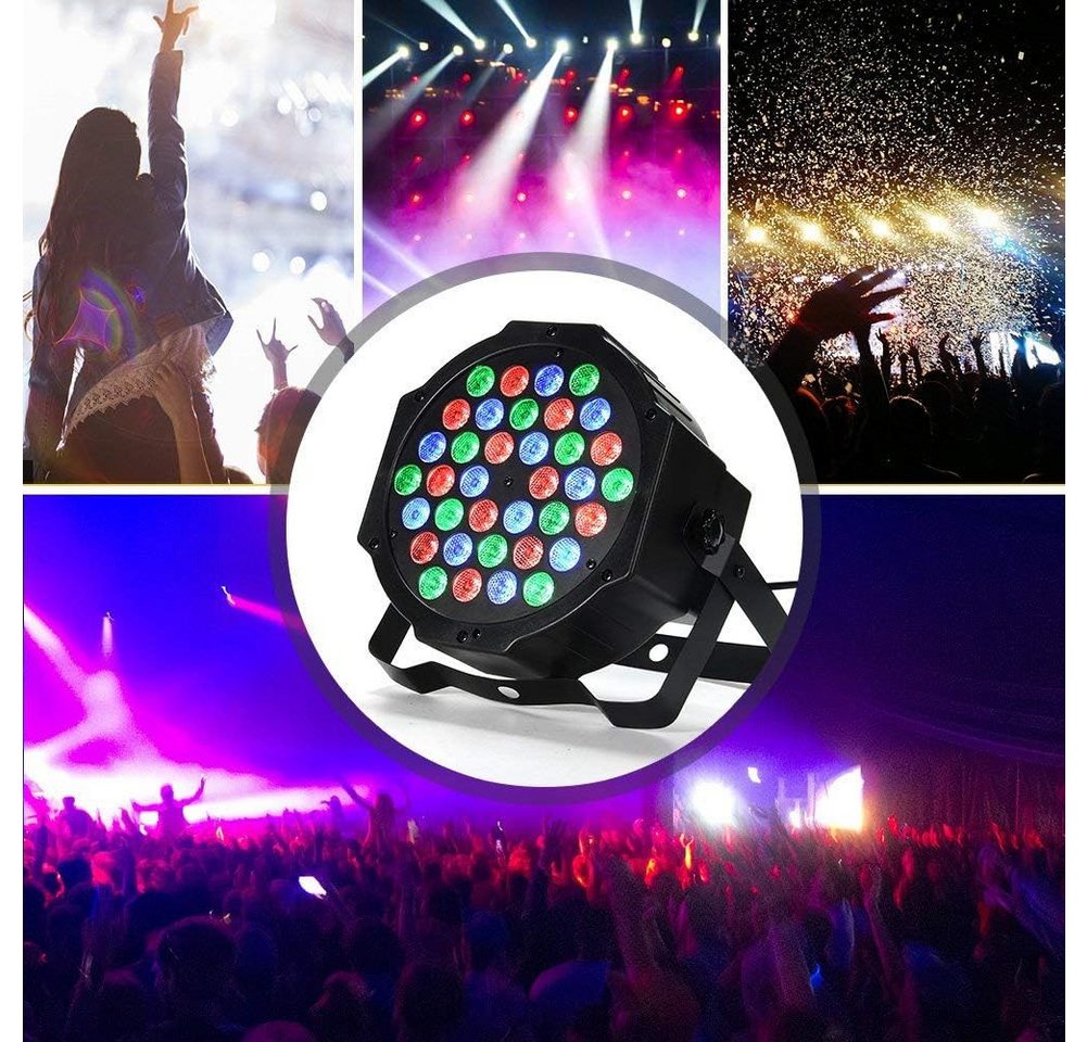 GarveeMore LED Discolicht 36LEDs Disco Partylicht DMX & Fernbedienung für Events