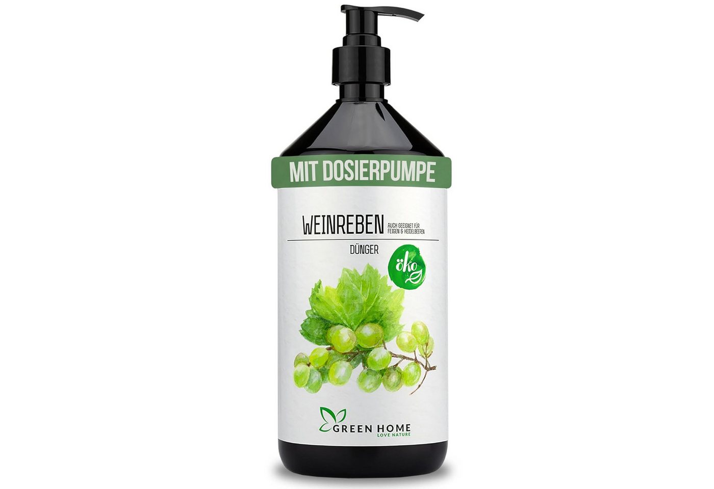 GREEN HOME LOVE NATURE Obstdünger Flüssigdünger NPK 5+5+7 für Weinreben, Feigen & Heidelbeeren, Weinreben, NPK 5+5+7, Spurennährstoffe, chelatiert, Dosierpumpe Bild 2