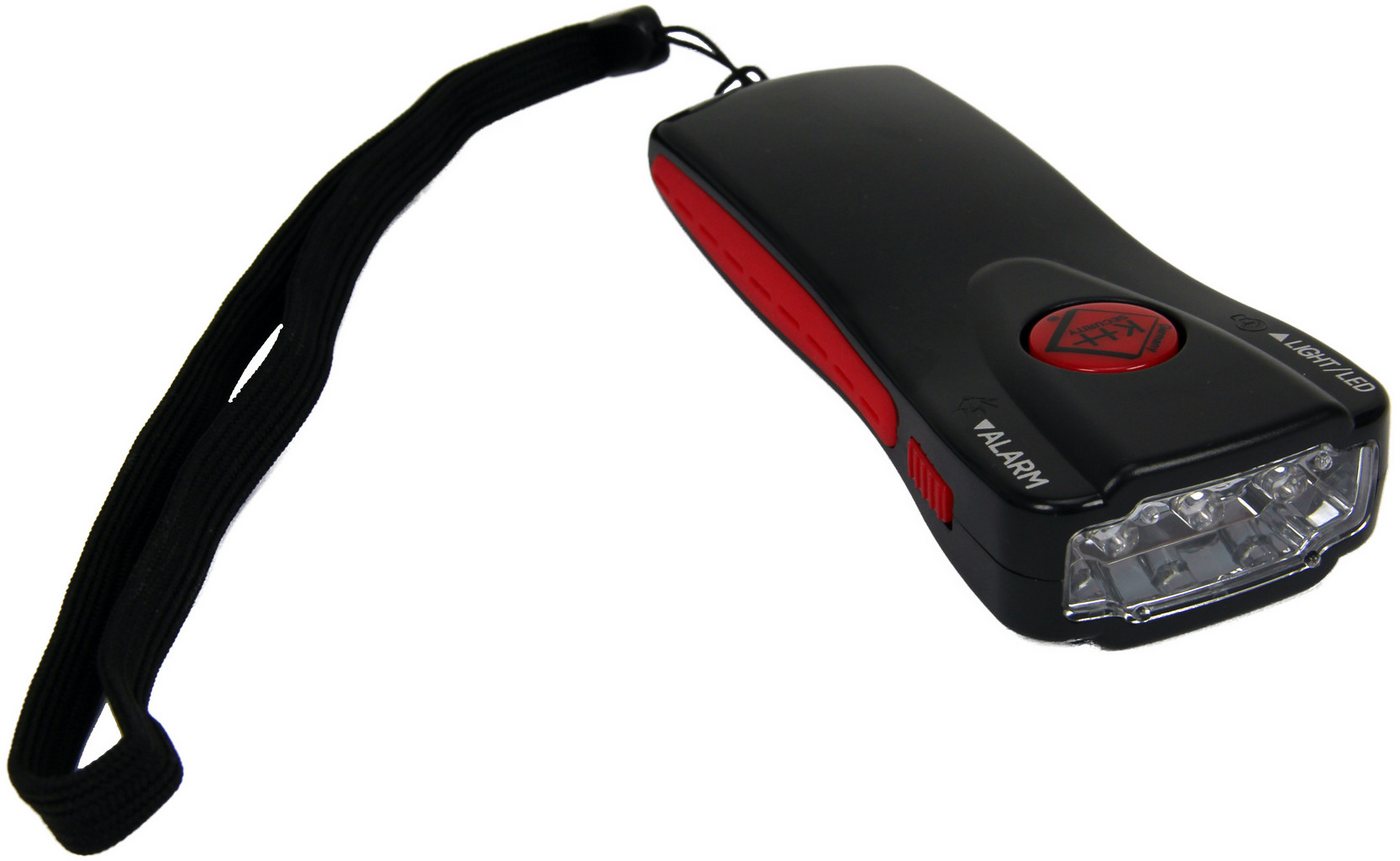 KH Security Marderspray Geschenkbox: Alarm-Taschenlampe schwarz + Pfefferspray, Reichweite von bis zu 5 Metern Bild 3