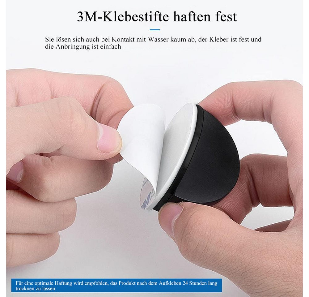 AFKSMILE Türstopper 4 Stück Türstopper Boden Selbstklebend,Ovaler Türstopper aus Edelstahl