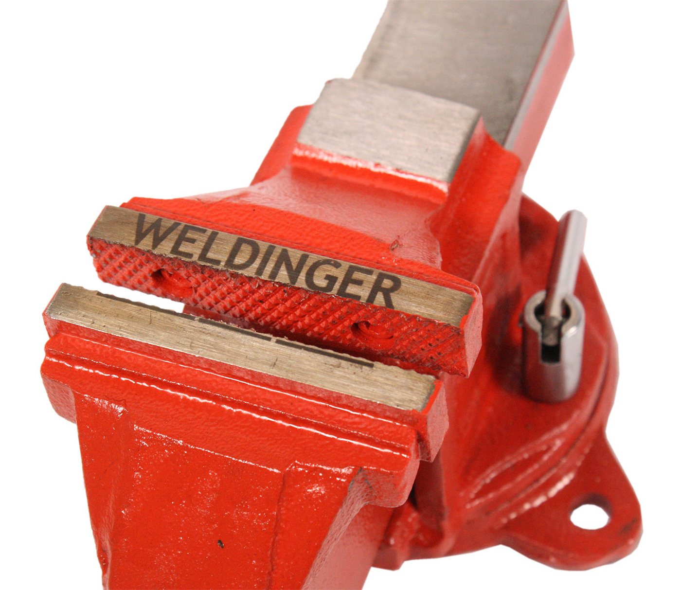 WELDINGER Schraubstock Schraubstock eco 80 mm Backenbreite 360° drehbar Stahl geschmiedet, 1-St., 80 mm, 360° drehbar, integrierter Ambossfläche Bild 3