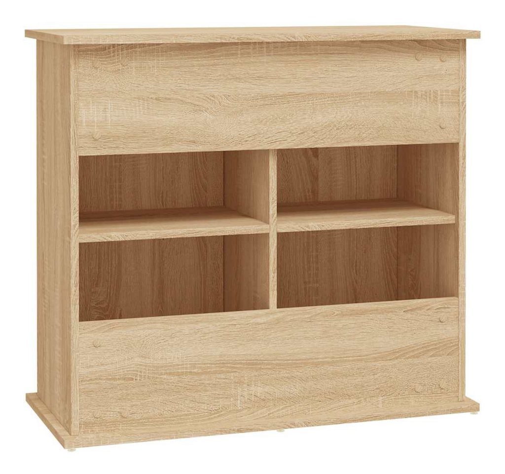furnicato Aquariumunterschrank Aquariumständer 81 x 36 x 73 cm Sonoma-Eiche Aquarienschrank mit 4 Fächern und Stauraum für dein Zubehör Bild 3