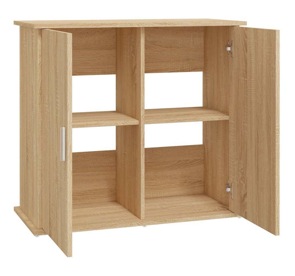 furnicato Aquariumunterschrank Aquariumständer 81 x 36 x 73 cm Sonoma-Eiche Aquarienschrank mit 4 Fächern und Stauraum für dein Zubehör Bild 4