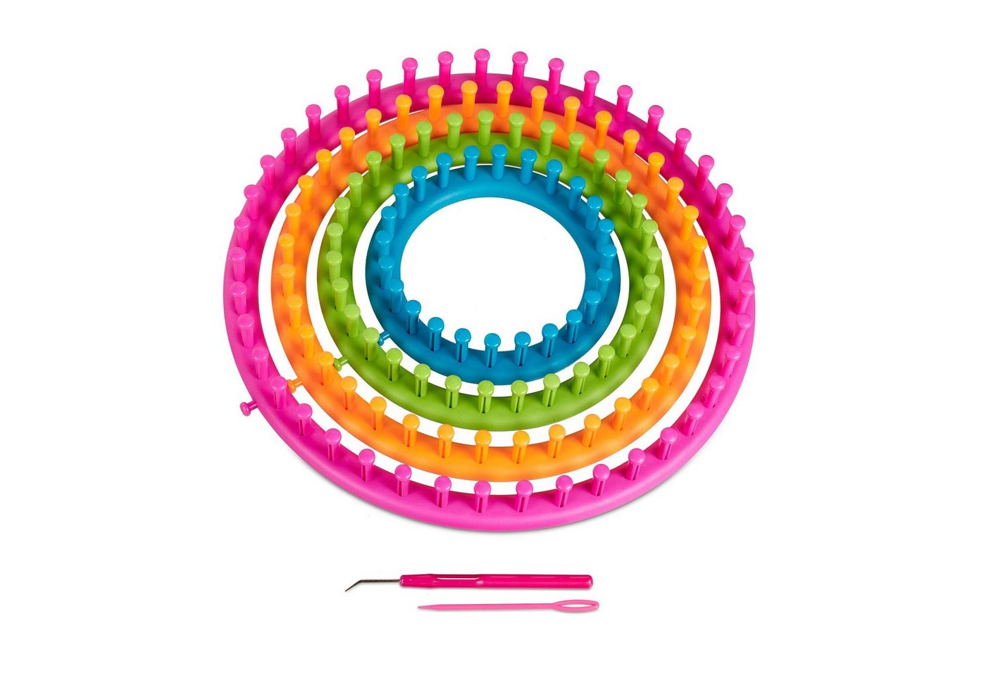 relaxdays Kreativset 6-teiliges Strickring Set rund, (6-tlg) Bild 2
