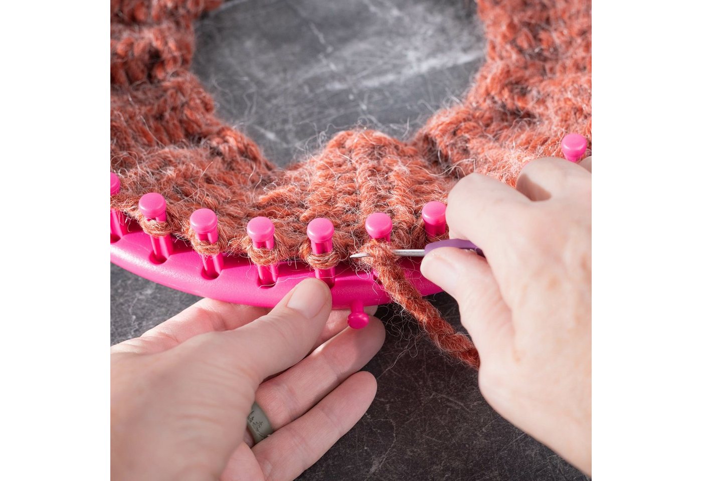 relaxdays Kreativset 6-teiliges Strickring Set rund, (6-tlg) Bild 4