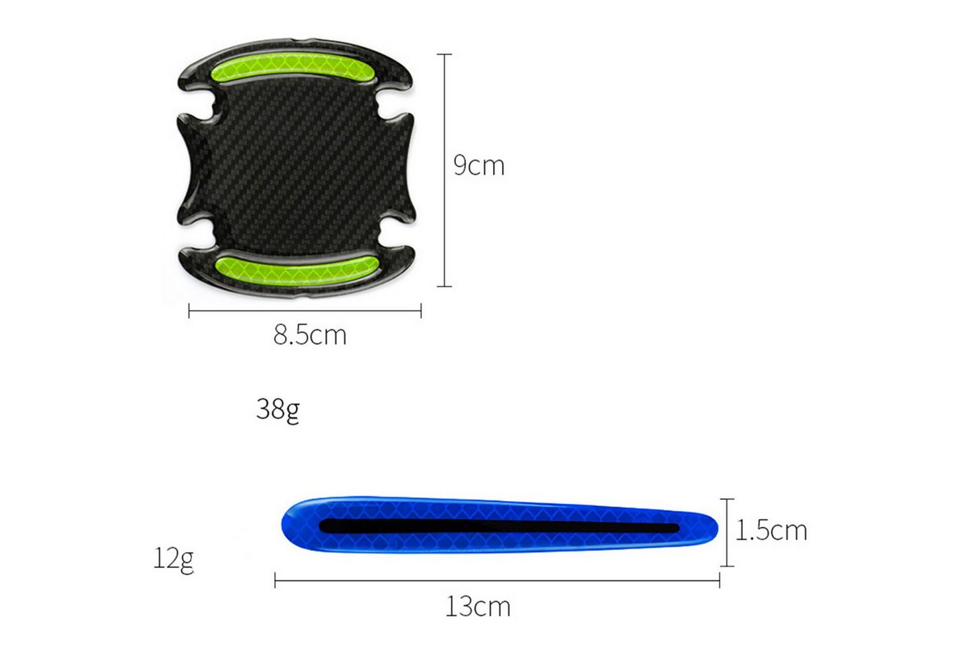 FELIXLEO Aufkleber Aufkleber Universal Auto Türgriff Lackschutzfolie selbstklebend, (16tlg)