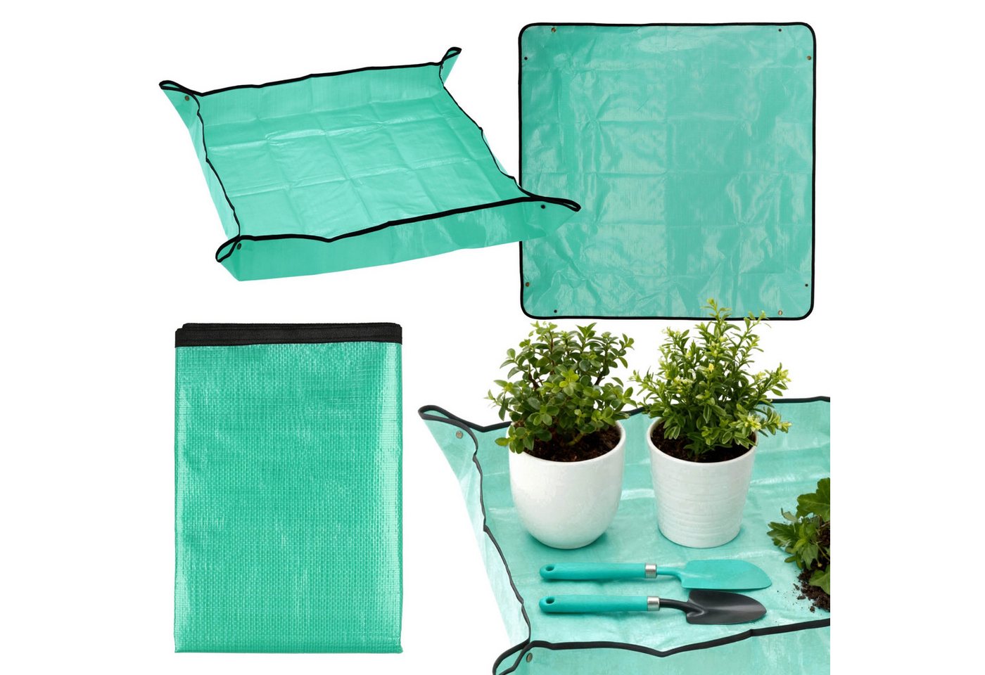 Bellushortus Gartenpflege-Set Umtopfmatte Pflanzen mit Druckknöpfen, wasserfest 100 × 100 cm Bild 5