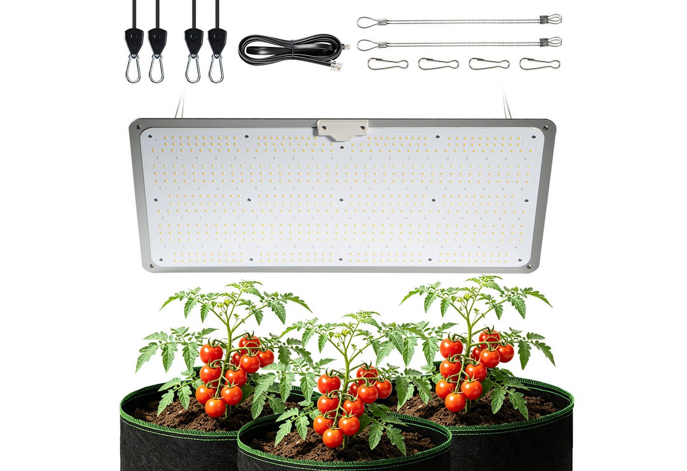 CannoBox Pflanzenlampe Pflanzenlampe LED Vollspektrum Panel 640 Stück Leuchtdioden 200W, 200W, LED fest integriert Bild 2