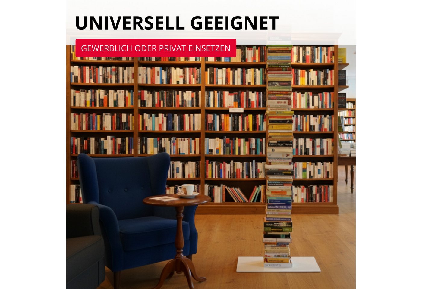 Radius Bücherturm Booksbaum 2 mit Standfuß groß Bild 3