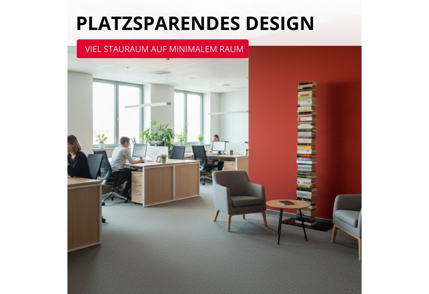 Radius Bücherturm Booksbaum 2 mit Standfuß groß Bild 5
