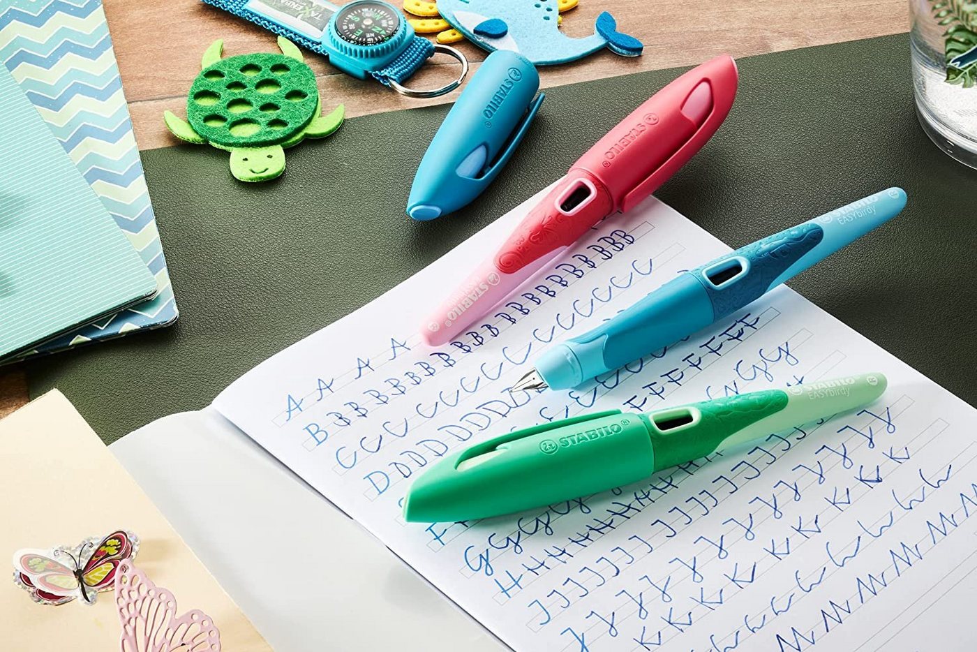 STABILO Malstift EASYbirdy ergonomischer Schulfüller - Feder A - Linkshänder - 3D Wildl Bild 2